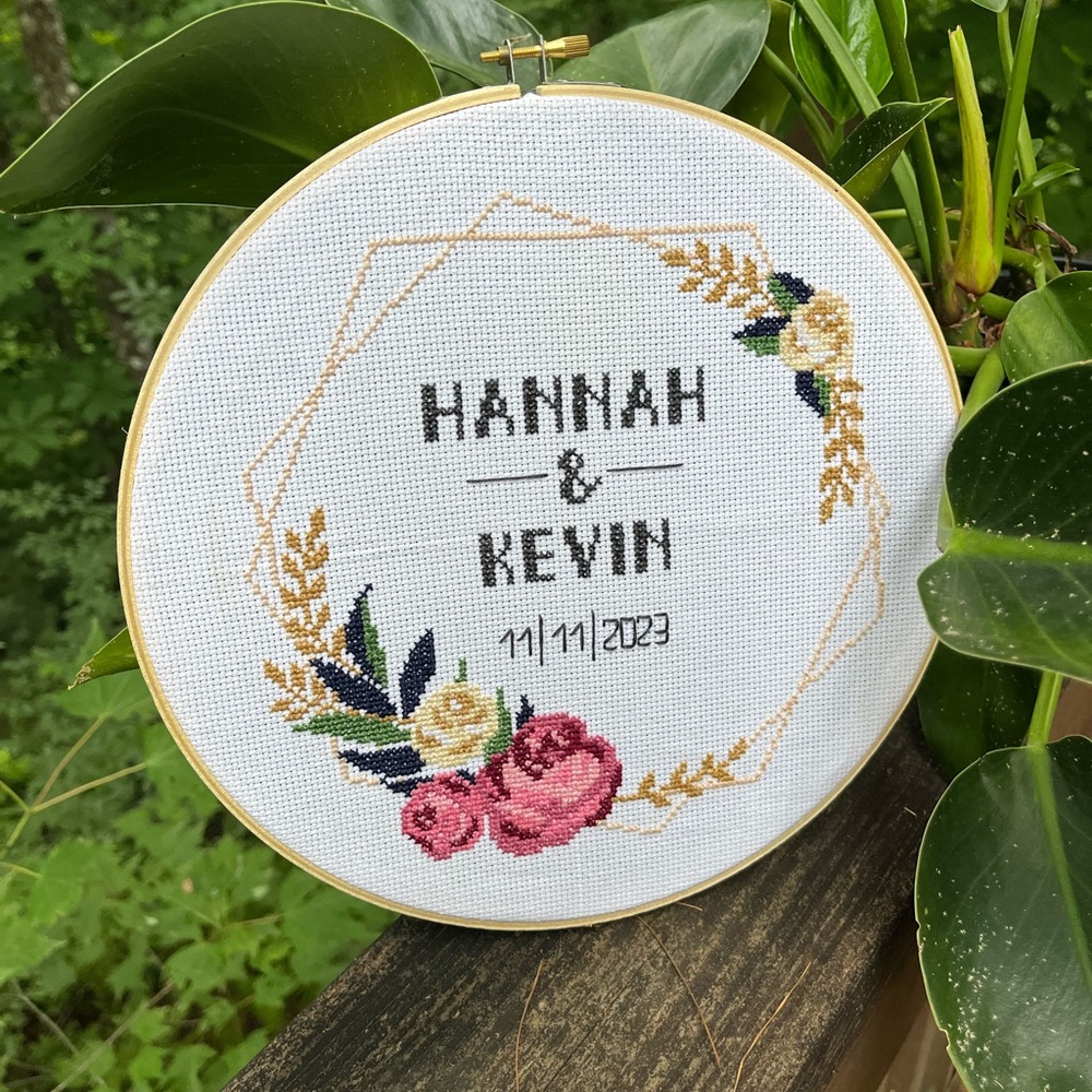 Handmade *Made to Order* Wedding Cross Stitch